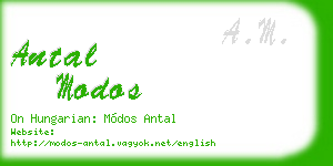 antal modos business card